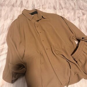 Zara two piece shirt and pants set